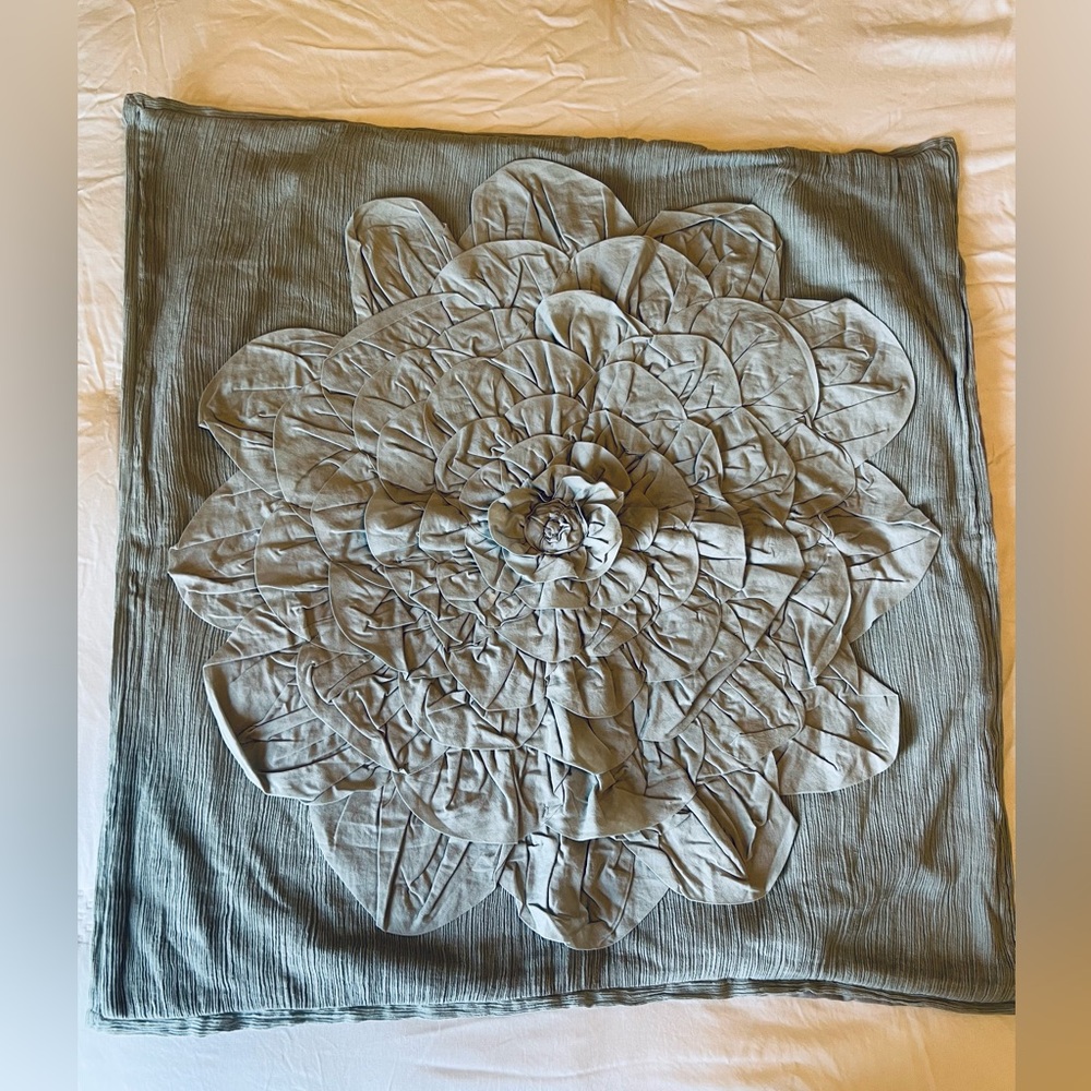 NEW Anthropologie Georgina Euro Sham in Mint - Picture 2 of 4
